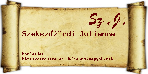 Szekszárdi Julianna névjegykártya