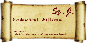 Szekszárdi Julianna névjegykártya